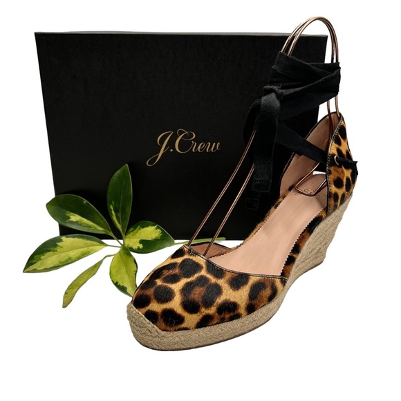 J. Crew Shoes - J. CREW HUTTON Haircalf Espadrille Wedge 7.5